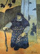 Paul Serusier old berton woman under a tee France oil painting artist
